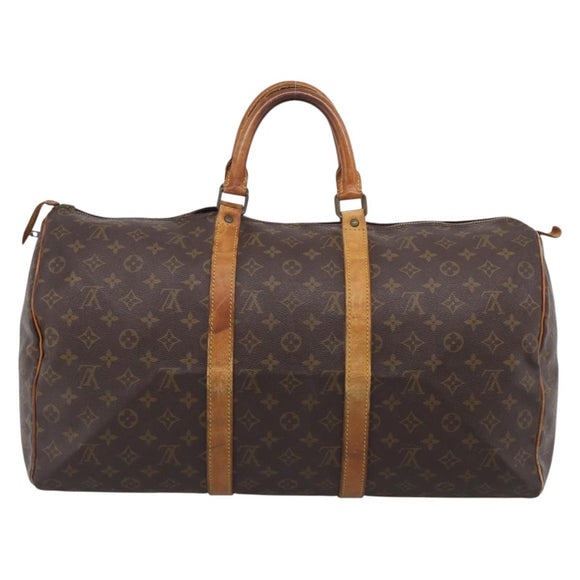 LOUIS VUITTON Monogram Keepall 50 Boston Bag M41426 LV Auth 208416