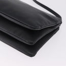 CELINE trio Shoulder Bag Leather Black Gold Auth 208418A-13