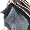 CELINE trio Shoulder Bag Leather Black Gold Auth 208418A-26