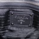 PRADA Shoulder Bag Nylon Black Silver Auth 208419V-15