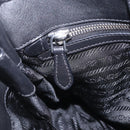 PRADA Shoulder Bag Nylon Black Silver Auth 208419V-19