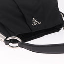 PRADA Shoulder Bag Nylon Black Silver Auth 208419V-6