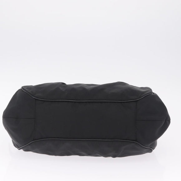 PRADA Shoulder Bag Nylon Black Silver Auth 208419V