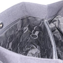 Salvatore Ferragamo Chain Tote Bag Nylon Black Gold Auth 208420-17