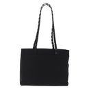 Salvatore Ferragamo Chain Tote Bag Nylon Black Gold Auth 208420-2