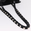 Salvatore Ferragamo Chain Tote Bag Nylon Black Gold Auth 208420-7
