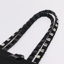 Salvatore Ferragamo Chain Tote Bag Nylon Black Gold Auth 208420-8