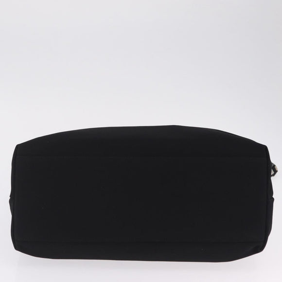 Salvatore Ferragamo Chain Tote Bag Nylon Black Gold Auth 208420