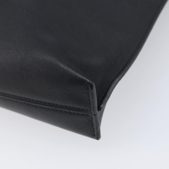 LOEWE Shoulder Bag Leather Black Gold Auth 208421A
