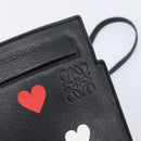LOEWE Shoulder Bag Leather Black Gold Auth 208421A-15