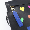 LOEWE Shoulder Bag Leather Black Gold Auth 208421A-16