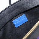 LOEWE Shoulder Bag Leather Black Gold Auth 208421A-18