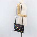 LOEWE Shoulder Bag Leather Black Gold Auth 208421A-26