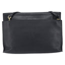 LOEWE Shoulder Bag Leather Black Gold Auth 208421A-3