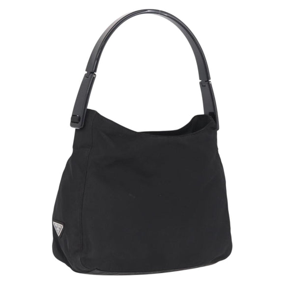 PRADA Shoulder Bag Nylon Black Auth 208422A