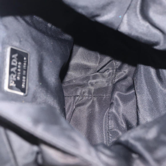 PRADA Shoulder Bag Nylon Black Auth 208422A