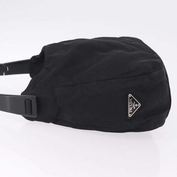 PRADA Shoulder Bag Nylon Black Auth 208422A