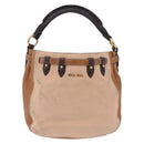 Miu Miu Hand Bag Leather Pink Gold Auth 208423-2