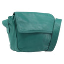 LOEWE Shoulder Bag Leather Green Gold Auth 208425-1