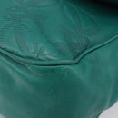LOEWE Shoulder Bag Leather Green Gold Auth 208425-10