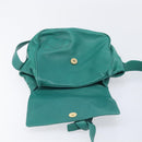 LOEWE Shoulder Bag Leather Green Gold Auth 208425-14