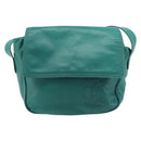 LOEWE Shoulder Bag Leather Green Gold Auth 208425-2