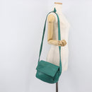 LOEWE Shoulder Bag Leather Green Gold Auth 208425-22