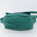LOEWE Shoulder Bag Leather Green Gold Auth 208425-9