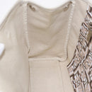 Salvatore Ferragamo Hand Bag PVC Canvas White Silver Auth 208428-19