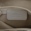 Salvatore Ferragamo Hand Bag PVC Canvas White Silver Auth 208428-22