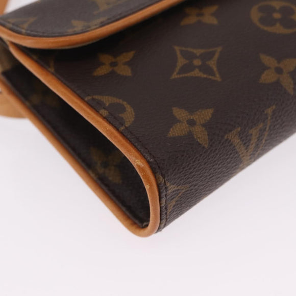 LOUIS VUITTON Monogram Pochette Florentine Waist bag M51855 LV Auth 208430A