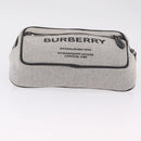 BURBERRY Body Bag Canvas Gray Silver Auth 208431A-12