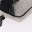 BURBERRY Body Bag Canvas Gray Silver Auth 208431A-15