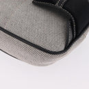 BURBERRY Body Bag Canvas Gray Silver Auth 208431A-16