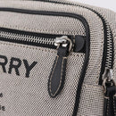 BURBERRY Body Bag Canvas Gray Silver Auth 208431A-18
