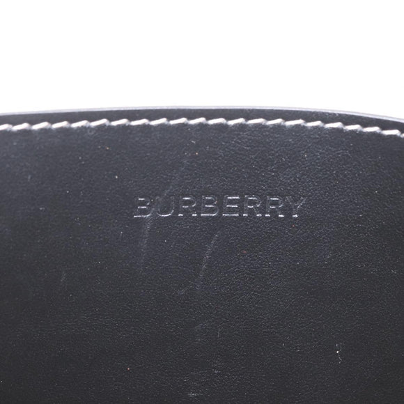 BURBERRY Body Bag Canvas Gray Silver Auth 208431A