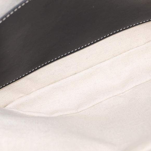 BURBERRY Body Bag Canvas Gray Silver Auth 208431A