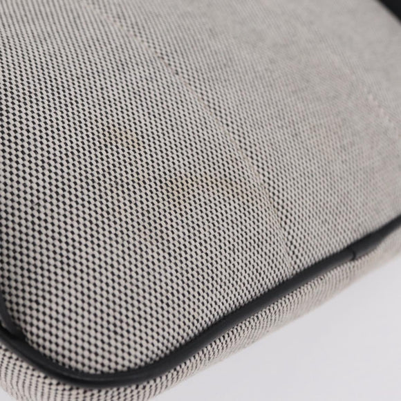 BURBERRY Body Bag Canvas Gray Silver Auth 208431A