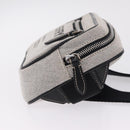 BURBERRY Body Bag Canvas Gray Silver Auth 208431A-5