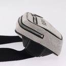 BURBERRY Body Bag Canvas Gray Silver Auth 208431A-6