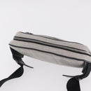 BURBERRY Body Bag Canvas Gray Silver Auth 208431A-7