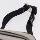 BURBERRY Body Bag Canvas Gray Silver Auth 208431A-9