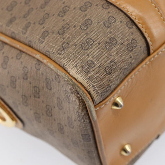 GUCCI Micro GG Supreme Boston Bag PVC Beige Gold 000 39 0158 Auth 208432