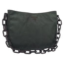 PRADA Chain Shoulder Bag Nylon Green Auth 208438A-1
