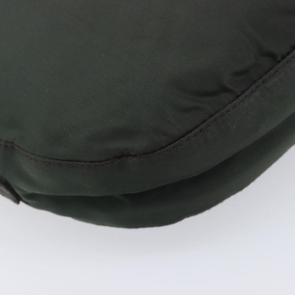 PRADA Chain Shoulder Bag Nylon Green Auth 208438A