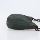 PRADA Chain Shoulder Bag Nylon Green Auth 208438A-4
