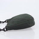 PRADA Chain Shoulder Bag Nylon Green Auth 208438A-5