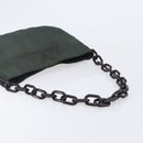 PRADA Chain Shoulder Bag Nylon Green Auth 208438A-7