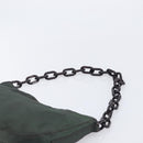 PRADA Chain Shoulder Bag Nylon Green Auth 208438A-8