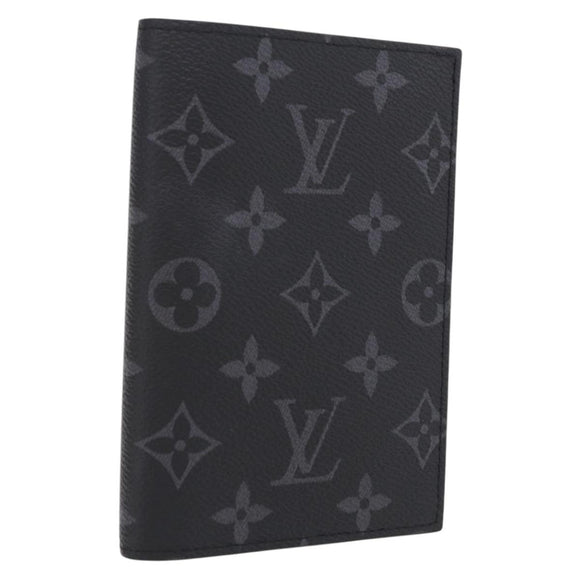 LOUIS VUITTON Monogram Eclipse Couverture Passport Case M64501 LV Auth 208440V